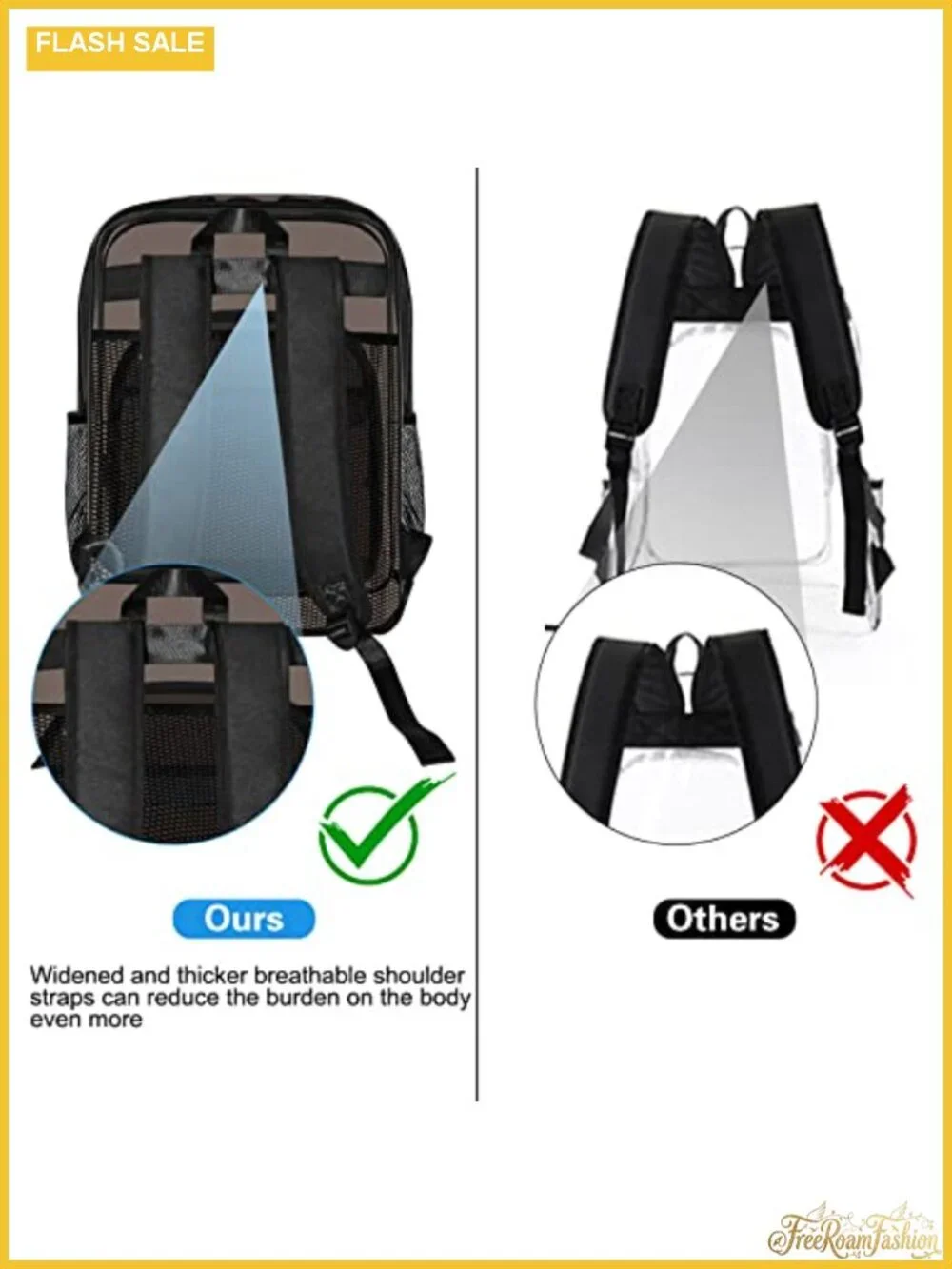 Clear Backpack Heavy Duty Stadium Approved Waterproof PVC Large Capacity with
